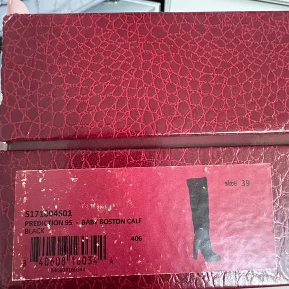 Tamara Mellon Black Calfskin “Prediction” Over-the-Knee Boots Size 39 - Picture 7 of 9